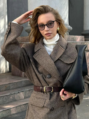 VILZSTUDIOS Plaid Lapel Jacket