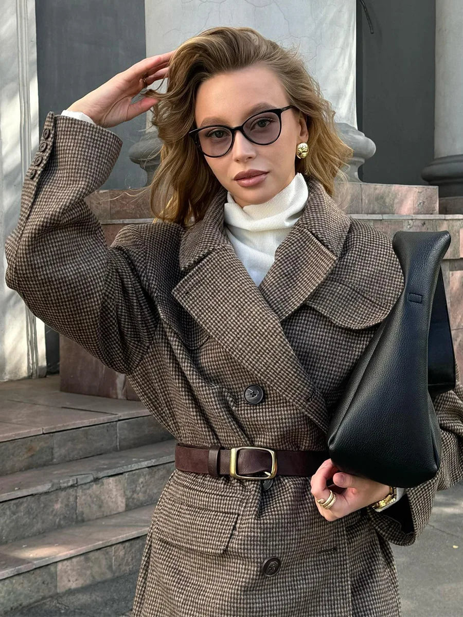 VILZSTUDIOS Plaid Lapel Jacket