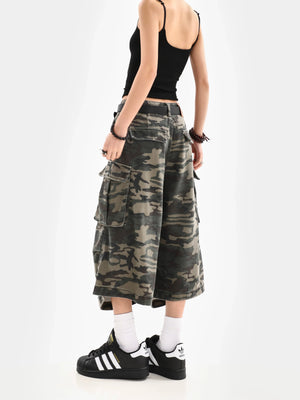VILZSTUDIOS Camouflage Cargo Jorts