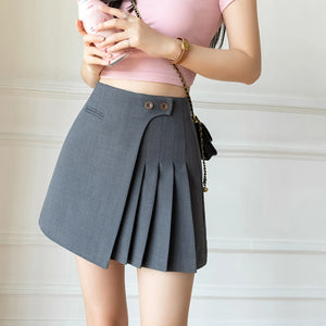 VILZSTUDIOS Chic Korean High Waist Pleated Skirt