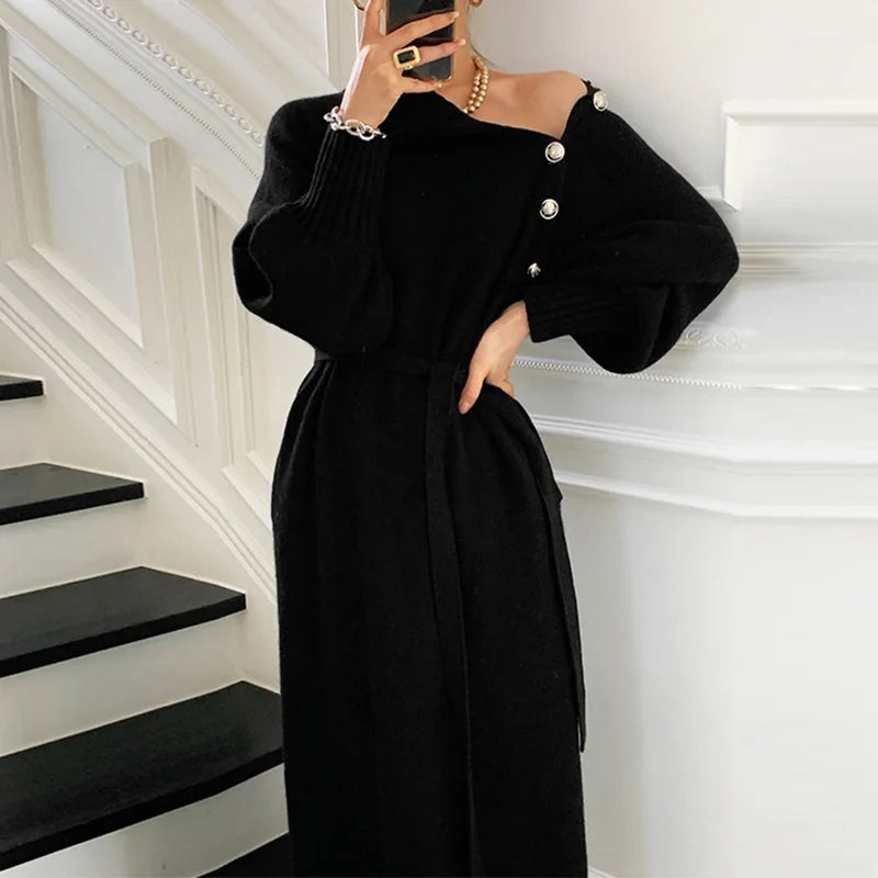 VILZSTUDIOS Warm Knitted Maxi Dress