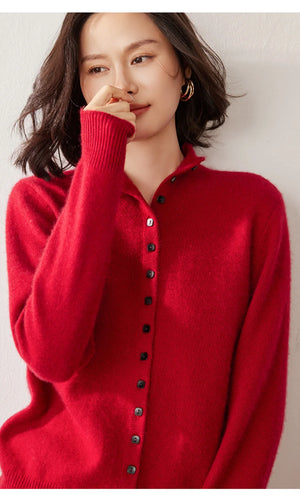 VILZSTUDIOS Luxurious Thick Knit Cashmere Cardigan