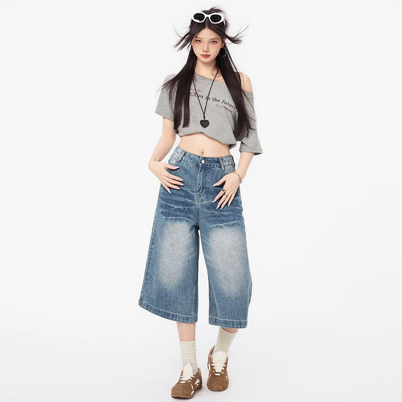 VILZSTUDIOS American Retro Loose Wide Leg Jeans