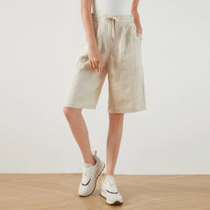 VILZSTUDIOS High Waist Linen Summer Shorts Pants