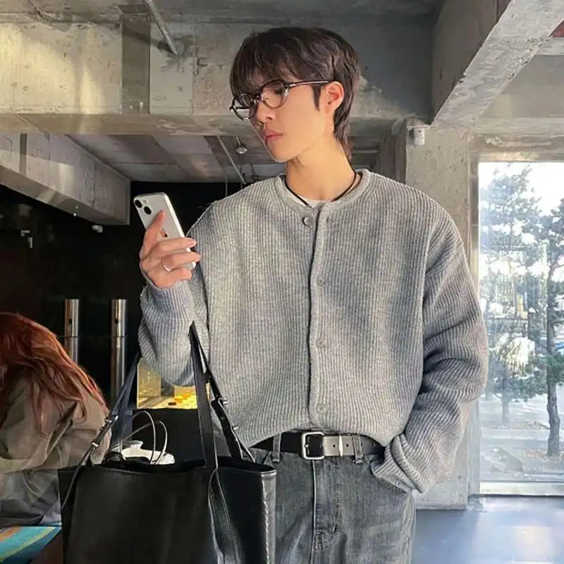 VILZSTUDIOS Knit Korean Style Loose Cardigan