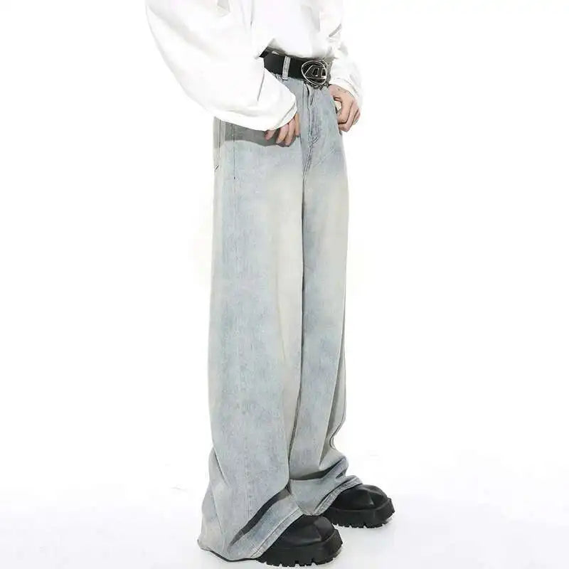 VILZSTUDIOS Washed Wide Leg Jeans