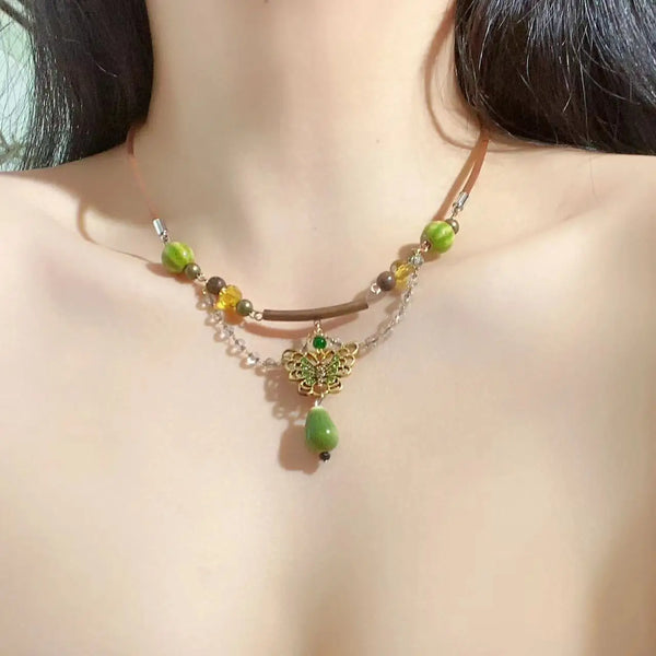 Handmade Enchanting Pearl Heart Fairy Necklace