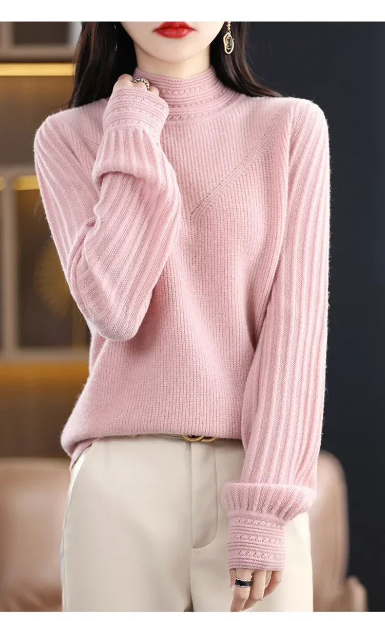 VILZSTUDIOS Cozy Knit High Collar Sweater