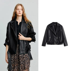 VILZSTUDIOS Fashionable Leather Motorcycle Jacket