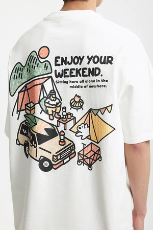 VILZSTUDIOS Mountain Printed Cotton T-Shirt