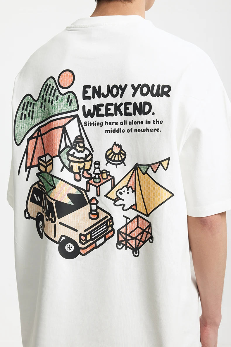 VILZSTUDIOS Mountain Printed Cotton T-Shirt