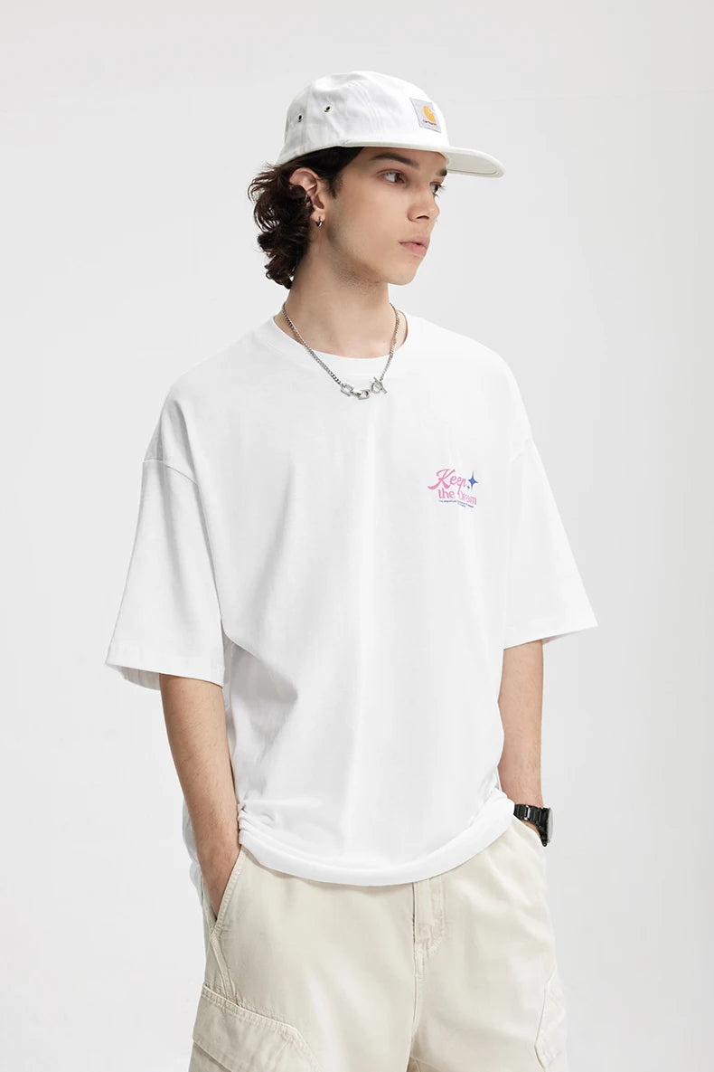 VILZSTUDIOS American Print Oversize Heavyweight Cotton T-Shirt