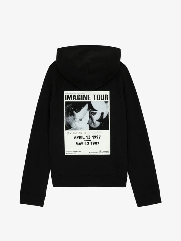 Raglan-Hoodie aus Baumwolle mit Flügeln