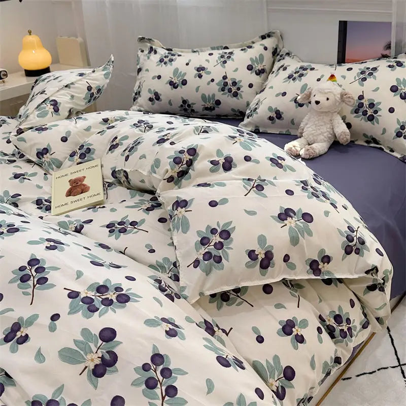 VILZSTUDIOS Elegant Floral Duvet Cover Bedding Set