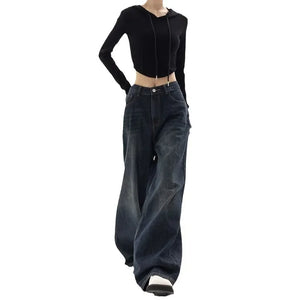 VILZSTUDIOS Retro Loose High Waist Wide Jeans