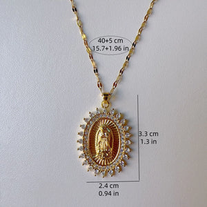 VILZSTUDIOS Colorful Virgin Mary Hollow Necklace