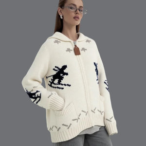 VILZSTUDIOS Cozy Knit Zipper Cardigan