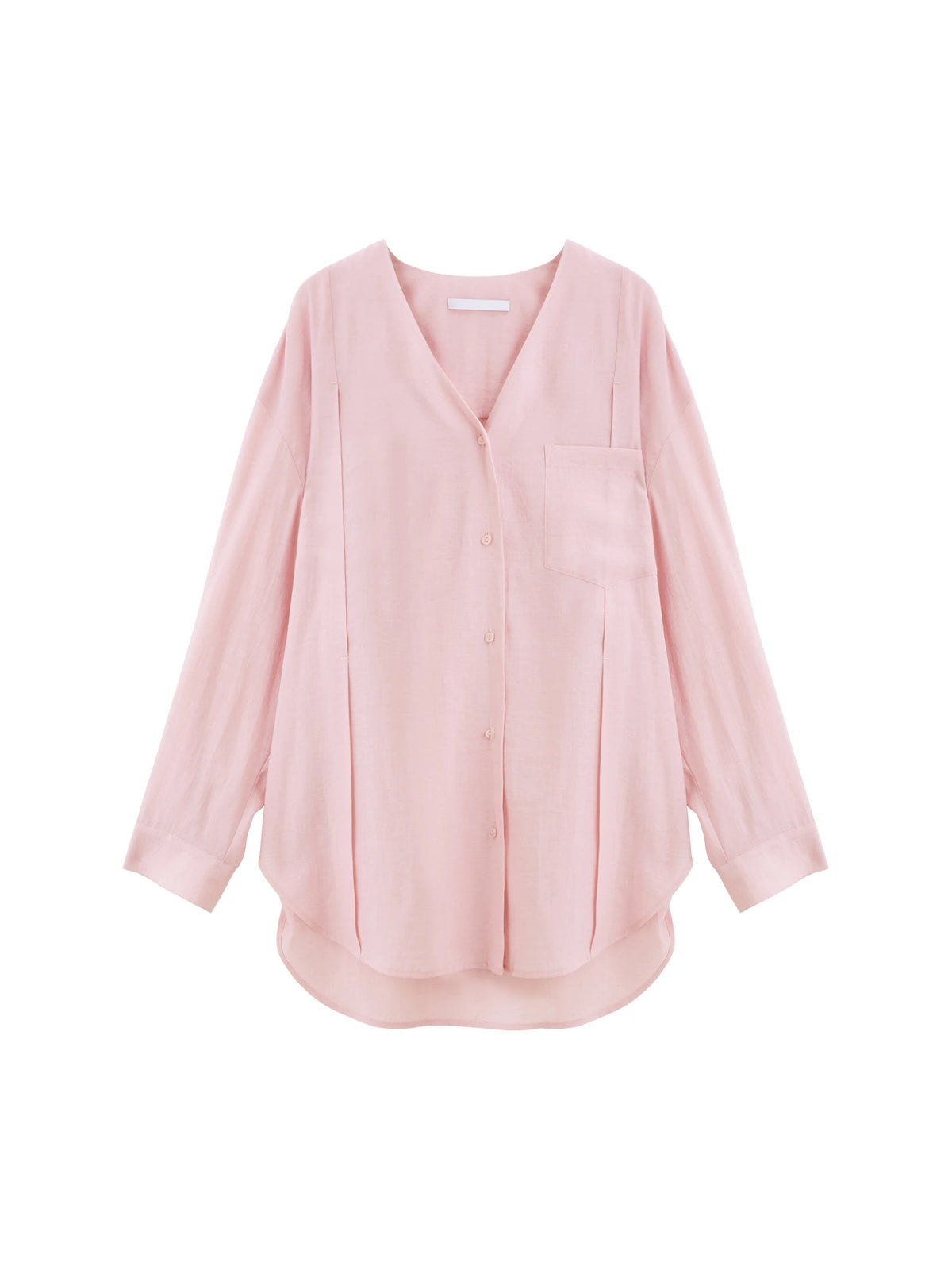 VILZSTUDIOS Stylish Summer Linen V-Neck Blouse