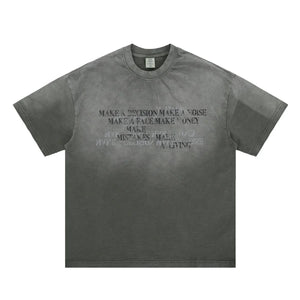 VILZSTUDIOS Vibrant Graphic Print Washed T-Shirt