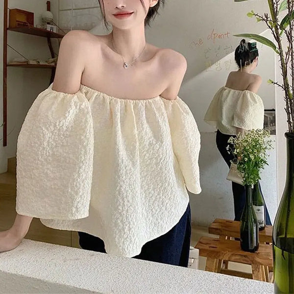Chic French Puff Sleeve Blouse