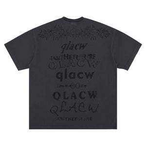 VILZSTUDIOS Letter Print Loose T-Shirt