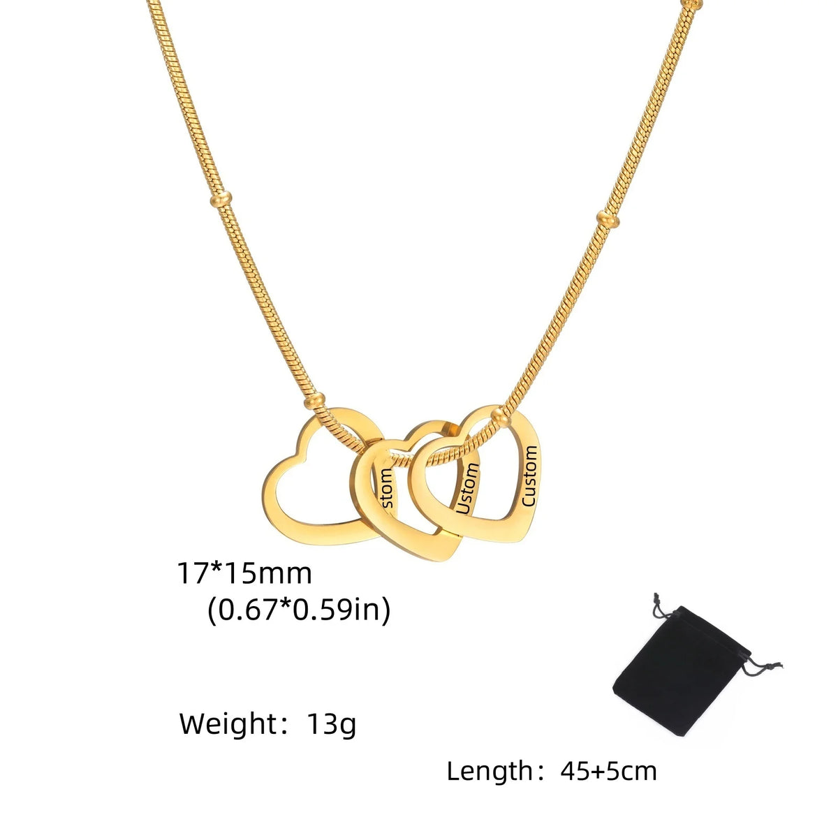 VILZSTUDIOS Customized Name Date Love Necklace