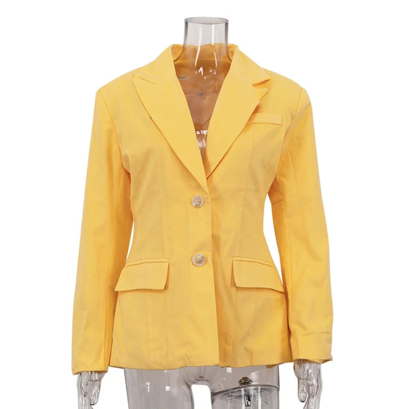 VILZSTUDIOS Solid Color Blazer