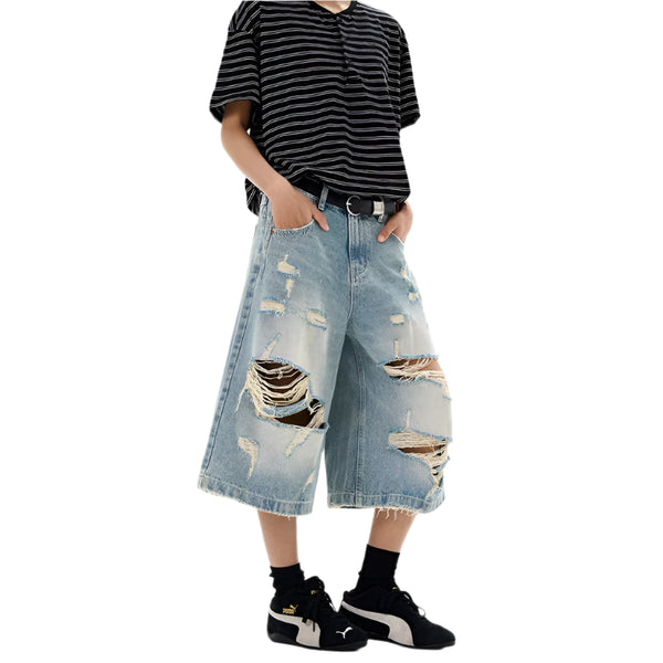 Vintage Distressed Blue Jorts