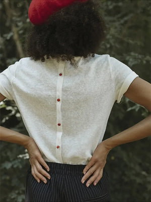 VILZSTUDIOS 3 Hearts Back Buttoned T-Shirt