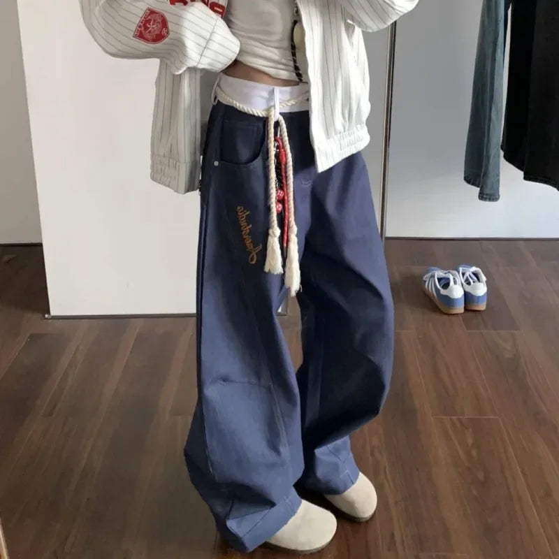 VILZSTUDIOS Versatile Retro Embroidered Pants