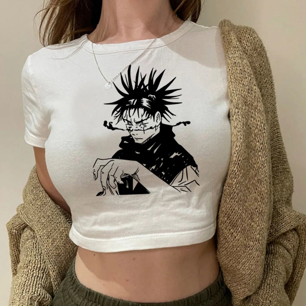VILZSTUDIOS Cyber Gothic Vintage 90s Kawai Crop Top