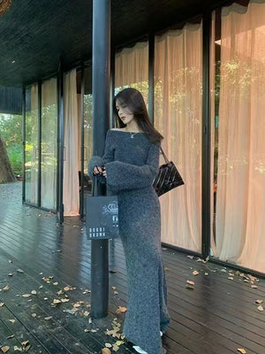 VILZSTUDIOS Stylish Knit Sweater and Skirt Set