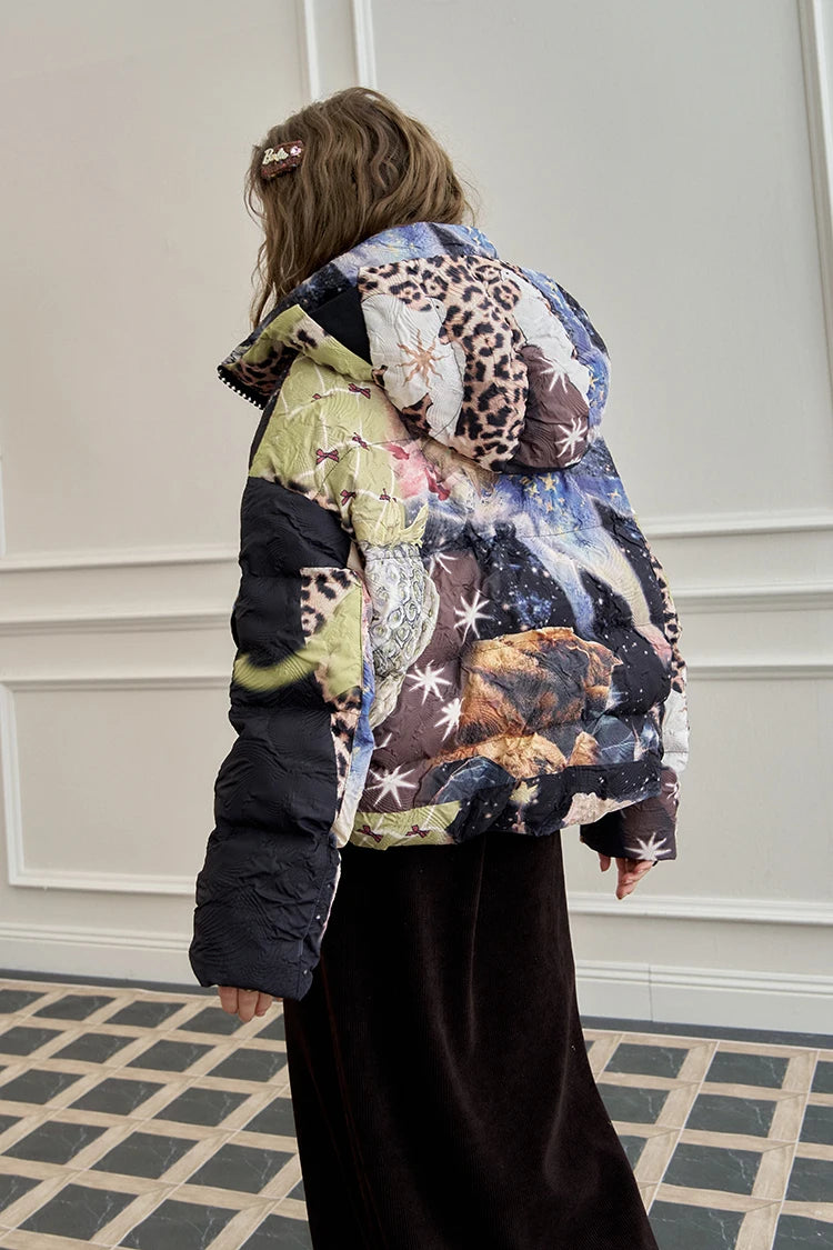 VILZSTUDIOS Retro Multicolor Puff Jacket