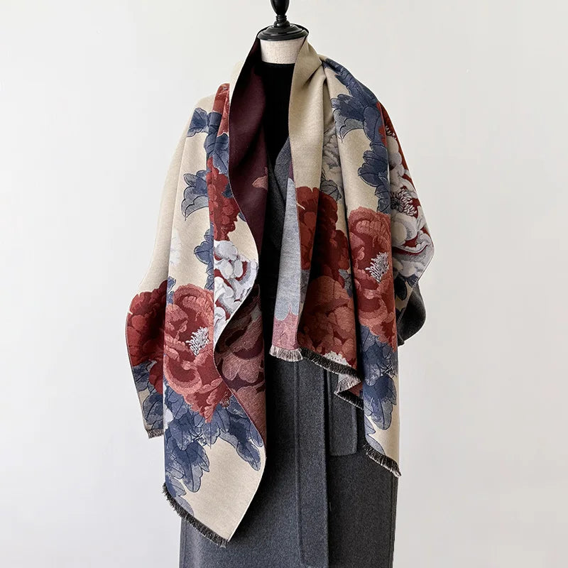 VILZSTUDIOS Two-Sided Jacquard Cashmere Scarf