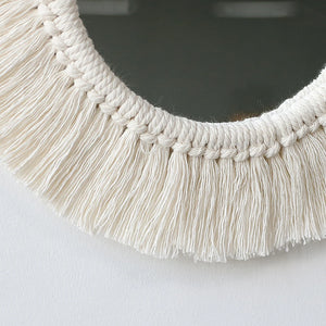 VILZSTUDIOS Macrame Mirror Wall Decoration Boho Home Decor Mirrors for Bedroom Wall Mirrors for Living Room Baby Room Decoration Nursery