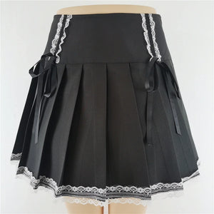 VILZSTUDIOS Gothic Punk Black High Waist Mini