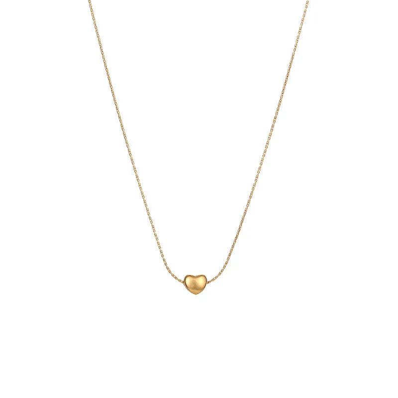 VILZSTUDIOS Classic Gold-Plated Mini Heart Pendant Necklace