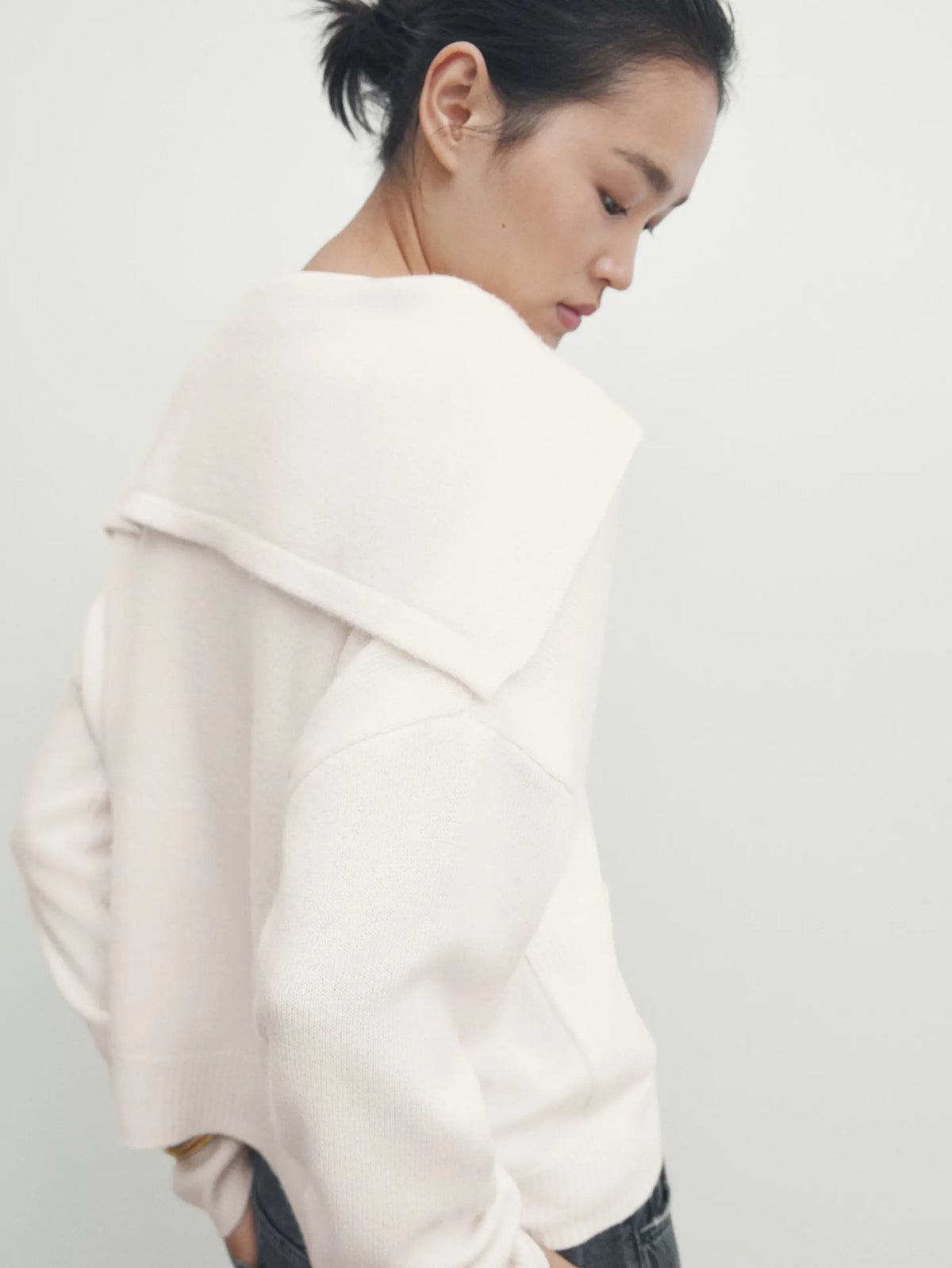 VILZSTUDIOS Wool Blend Cape Collar Cardigan
