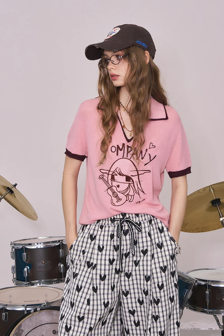 VILZSTUDIOS Casual Sporty Knit T-shirt