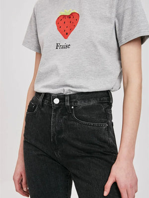VILZSTUDIOS Strawberry Gray T-Shirt