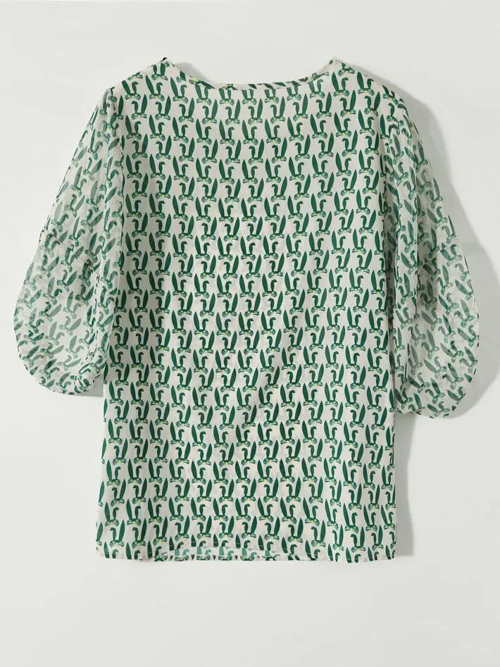 VILZSTUDIOS Versatile Loose Fit Chiffon Summer Blouse