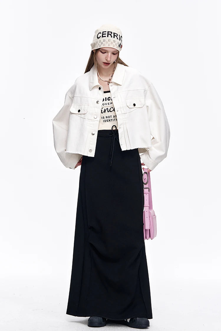 VILZSTUDIOS Golden Button Cropped Jacket