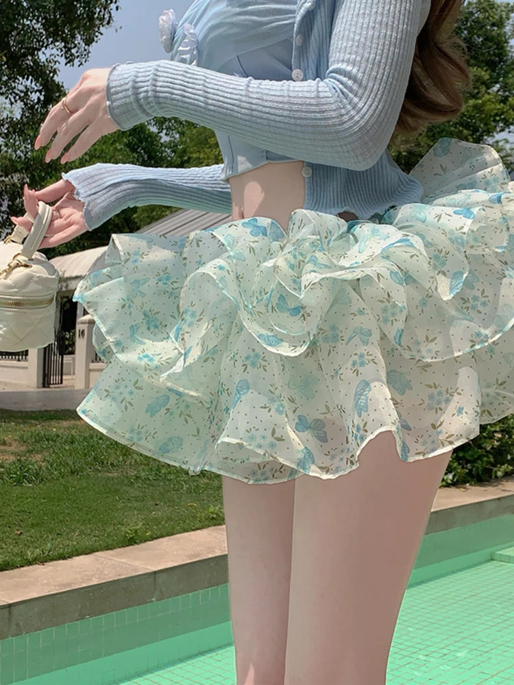 VILZSTUDIOS French Monet Garden Organza Mini Pants
