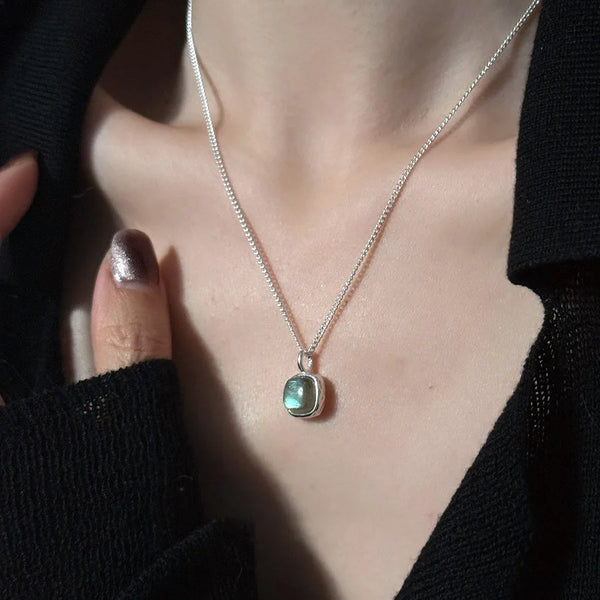 Elegant Moonstone Sterling Silver Necklace