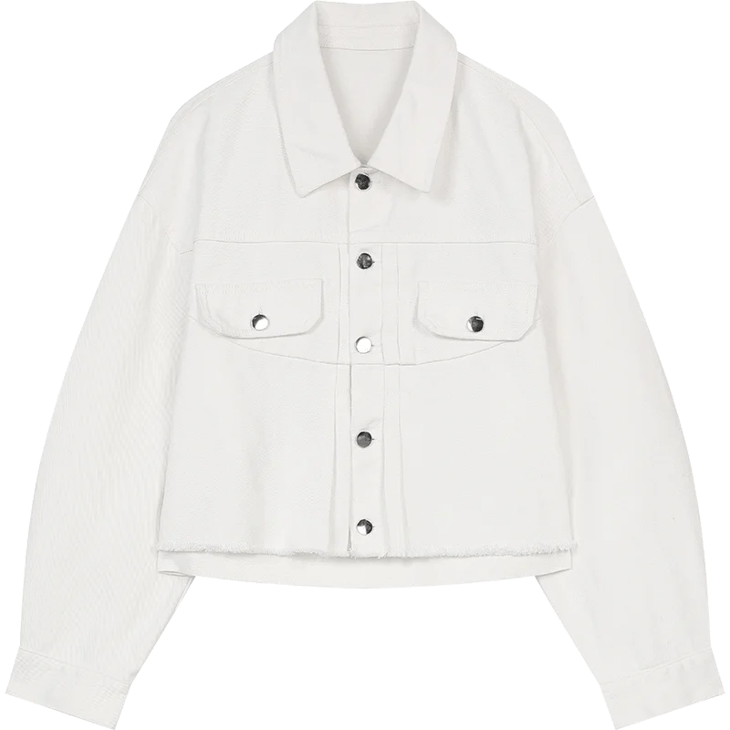 VILZSTUDIOS Golden Button Cropped Jacket
