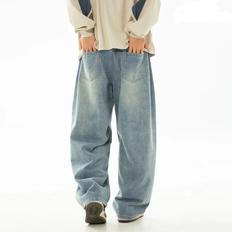 VILZSTUDIOS Retro Washed Oversized Split Structure Jeans