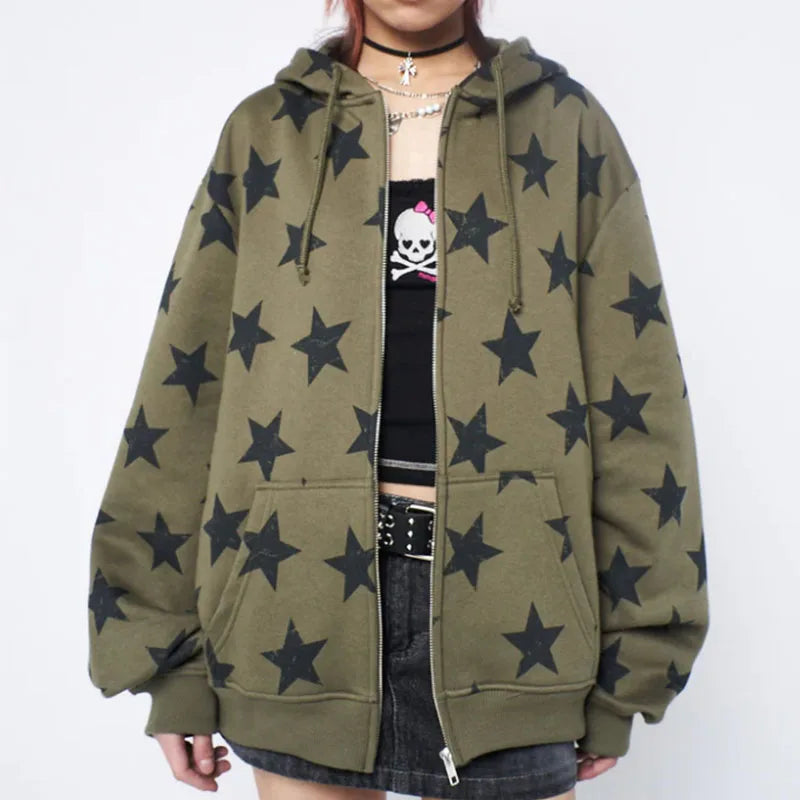 VILZSTUDIOS Vintage Star Oversized Hoodie
