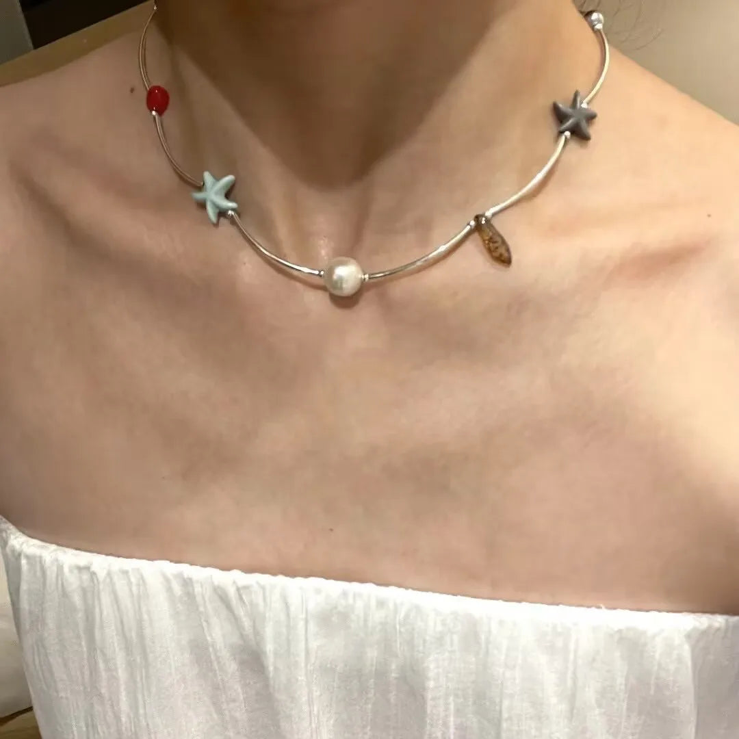 VILZSTUDIOS Chunky Resin Starfish Pendant Necklace