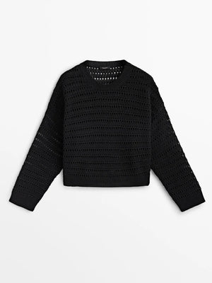 VILZSTUDIOS Hollowed Out Knitted Sweater