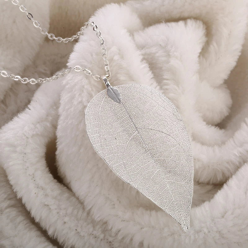 VILZSTUDIOS Vintage Natural Real Leaf Necklace
